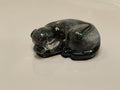 Resin Lying Dog Figurine Pet Fur or Ashes
