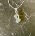 Sterling Silver Entwined Hearts Pendant Necklace Horse Hair Pet Fur or Ashes