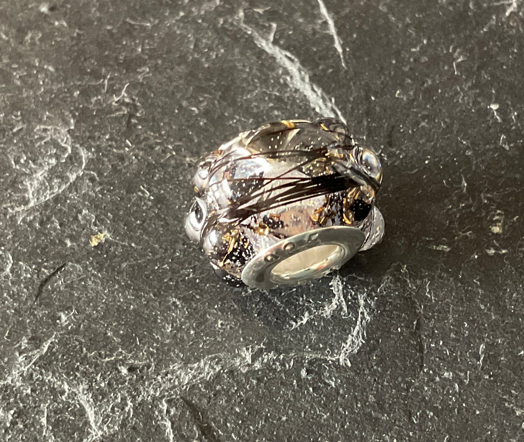 Horse Hair Bubbly Pandora European Bead Charm made with Horse or fur