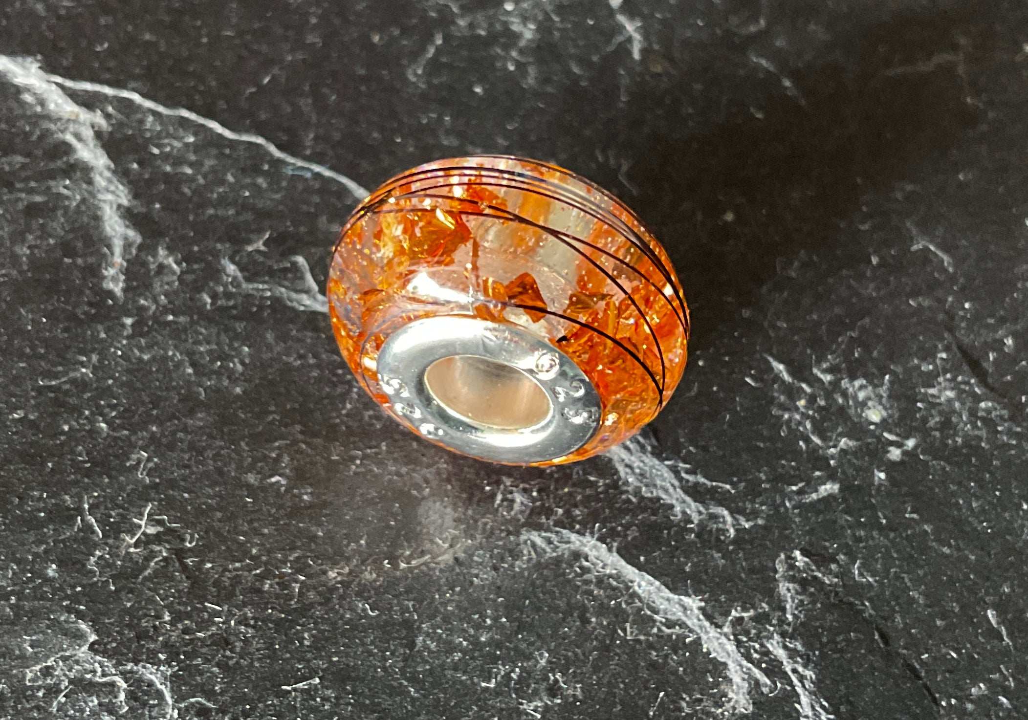 Horse Hair Pandora European Bead Charm made with Horse or fur