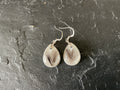 Sterling Silver Drop Resin Earrings with Hair, Pet Fur or Ashes