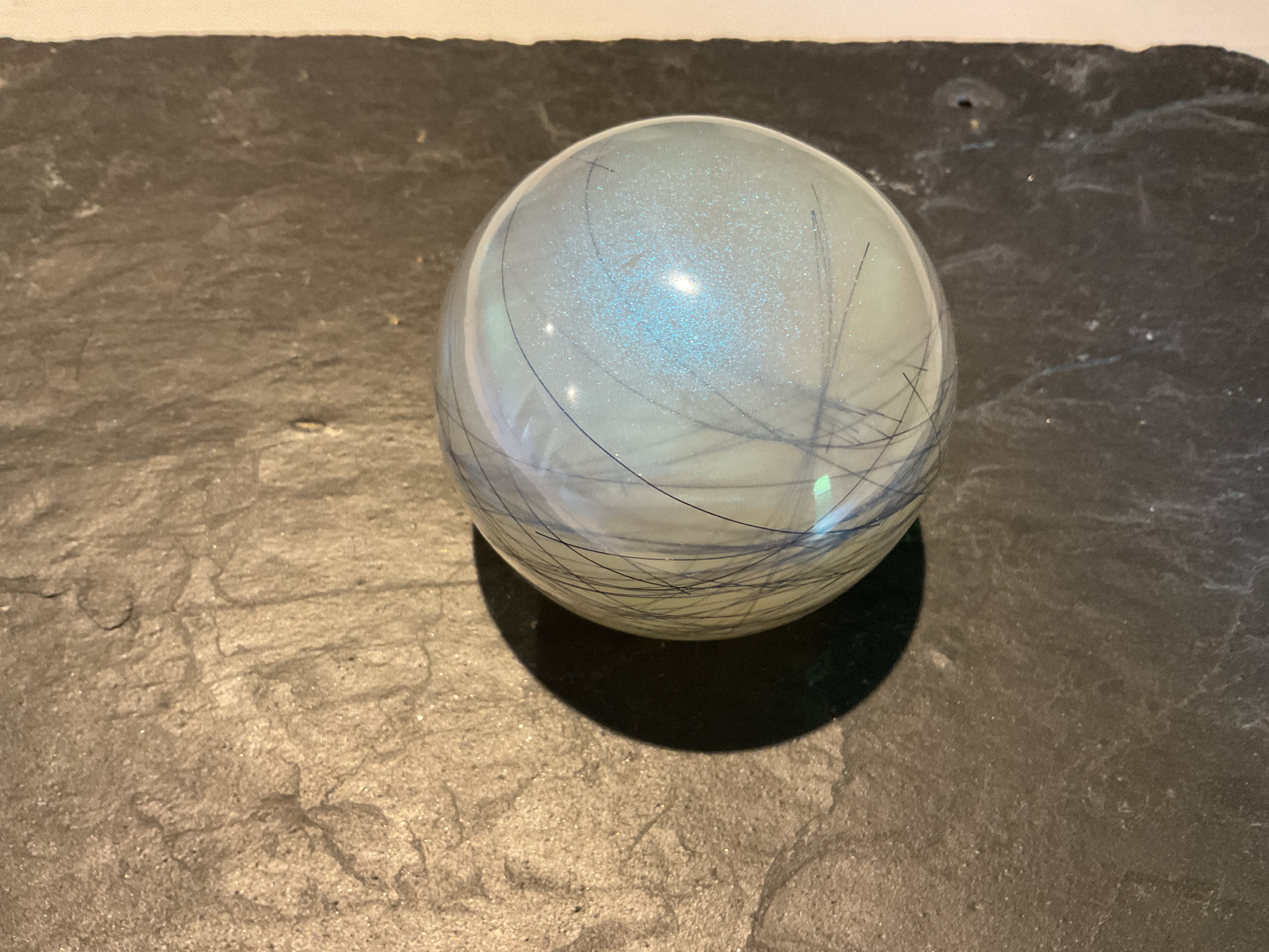 Horse Hair Paperweight Pet Fur Memorial Globe Large Resin