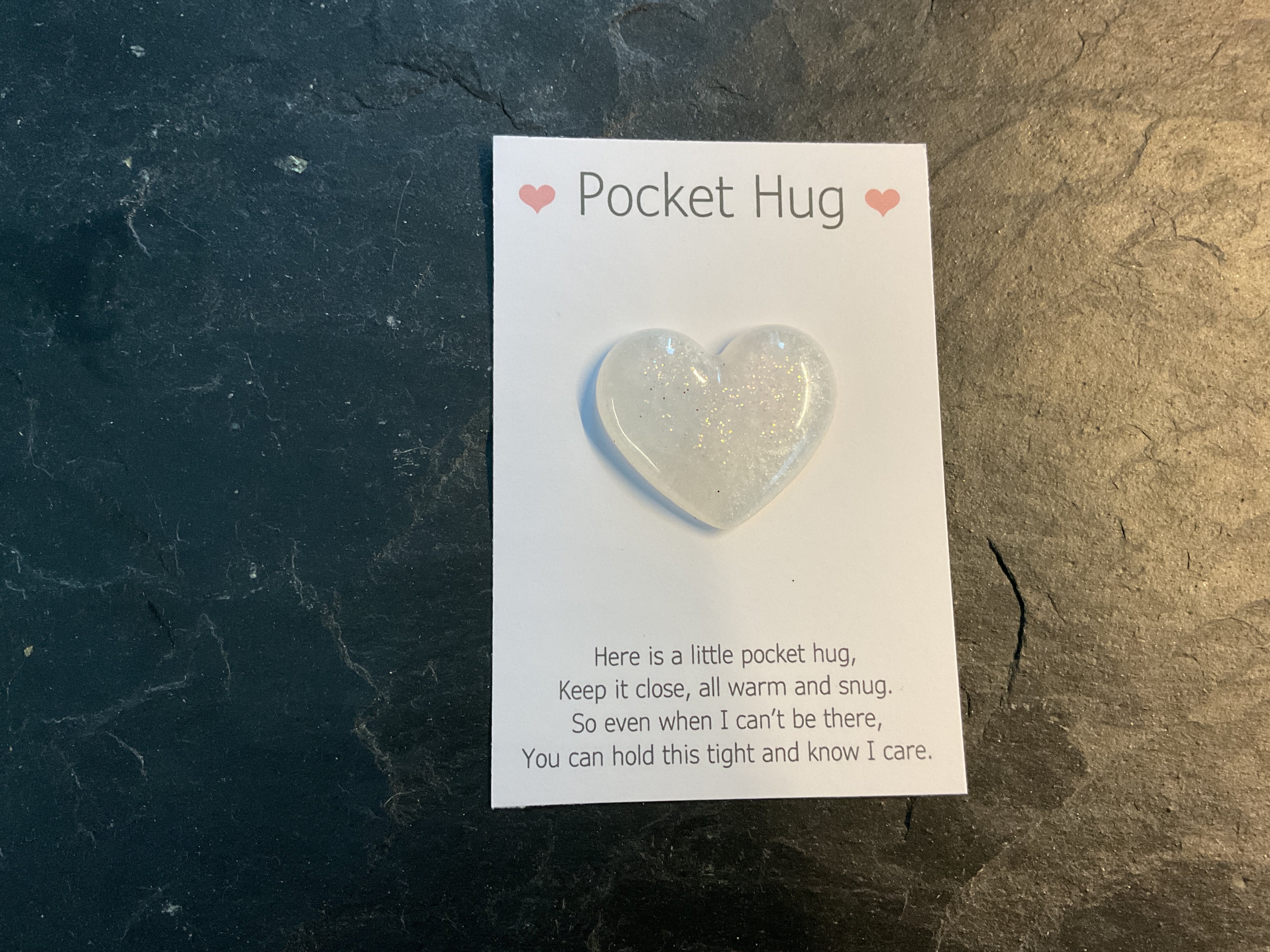 Resin Heart Pocket Hug