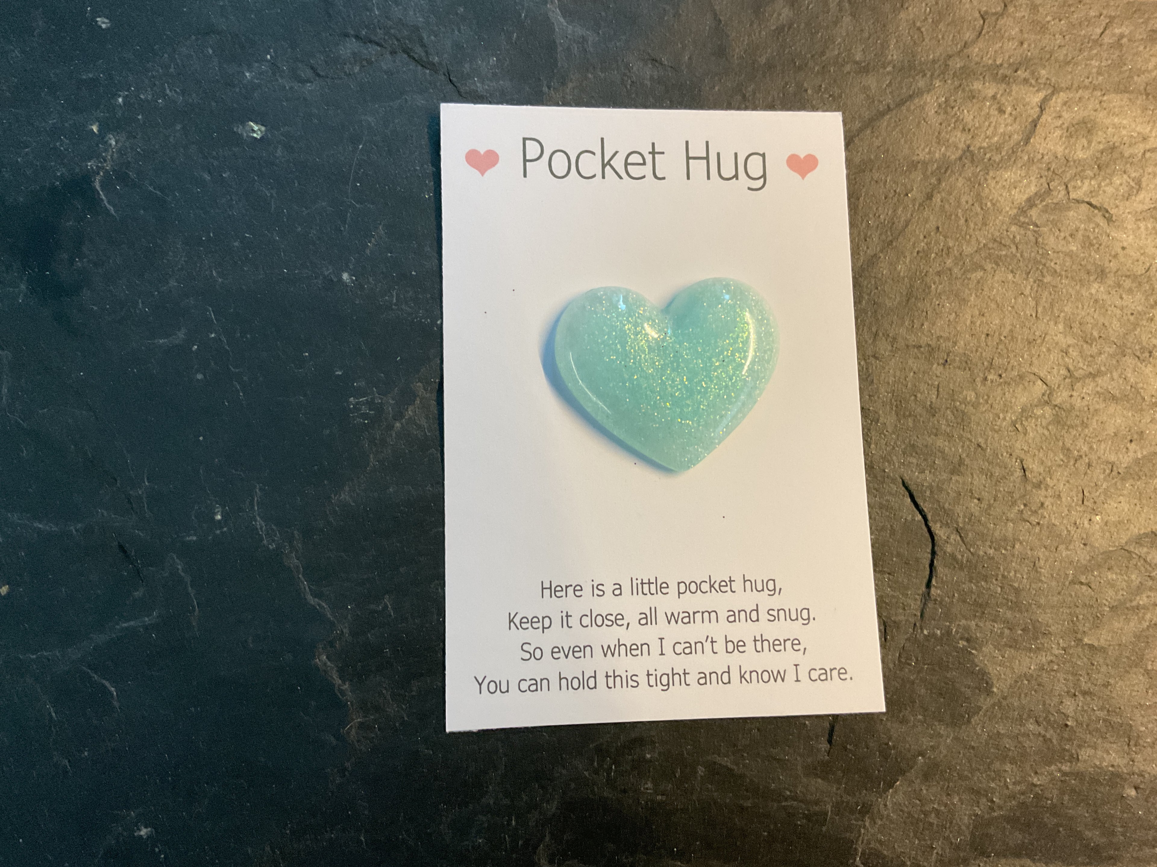 Resin Heart Pocket Hug