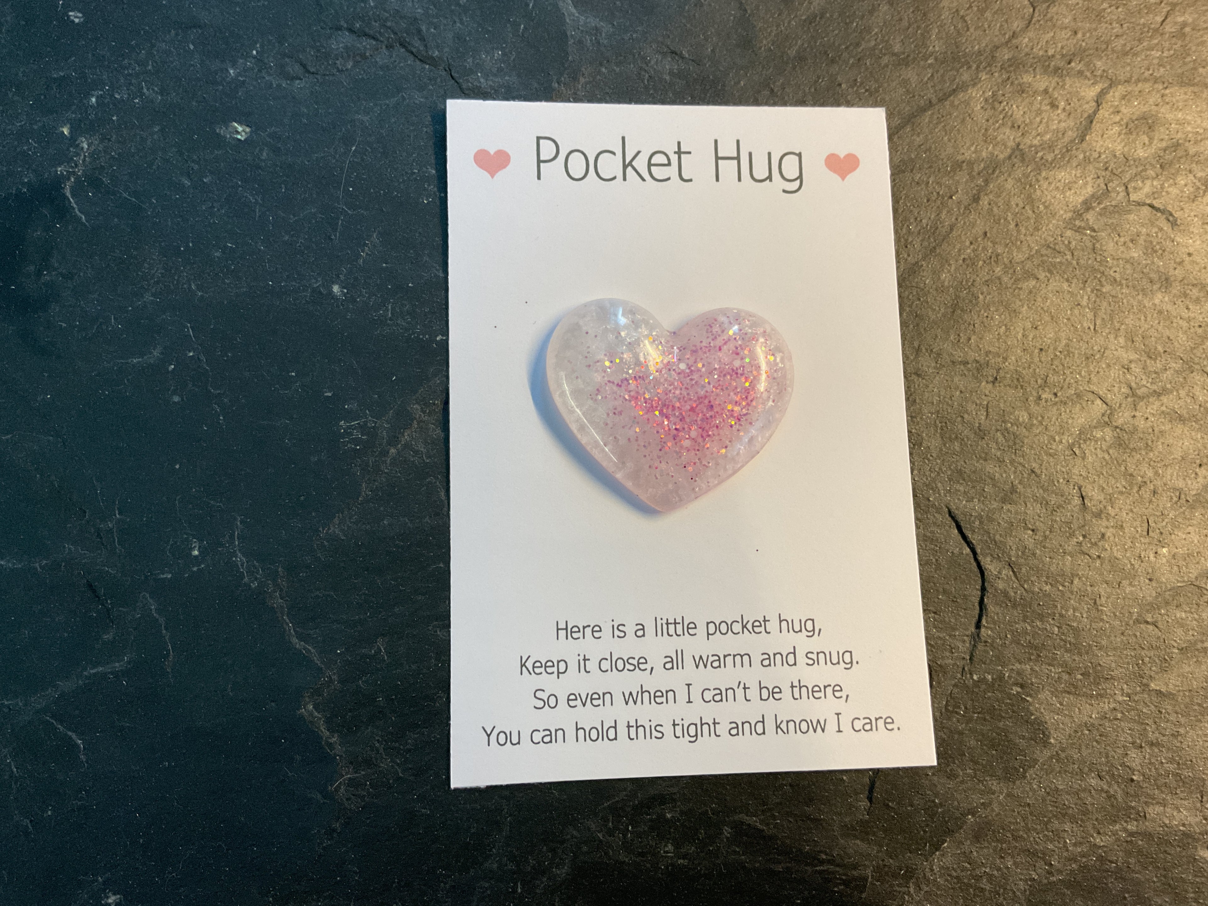 Resin Heart Pocket Hug