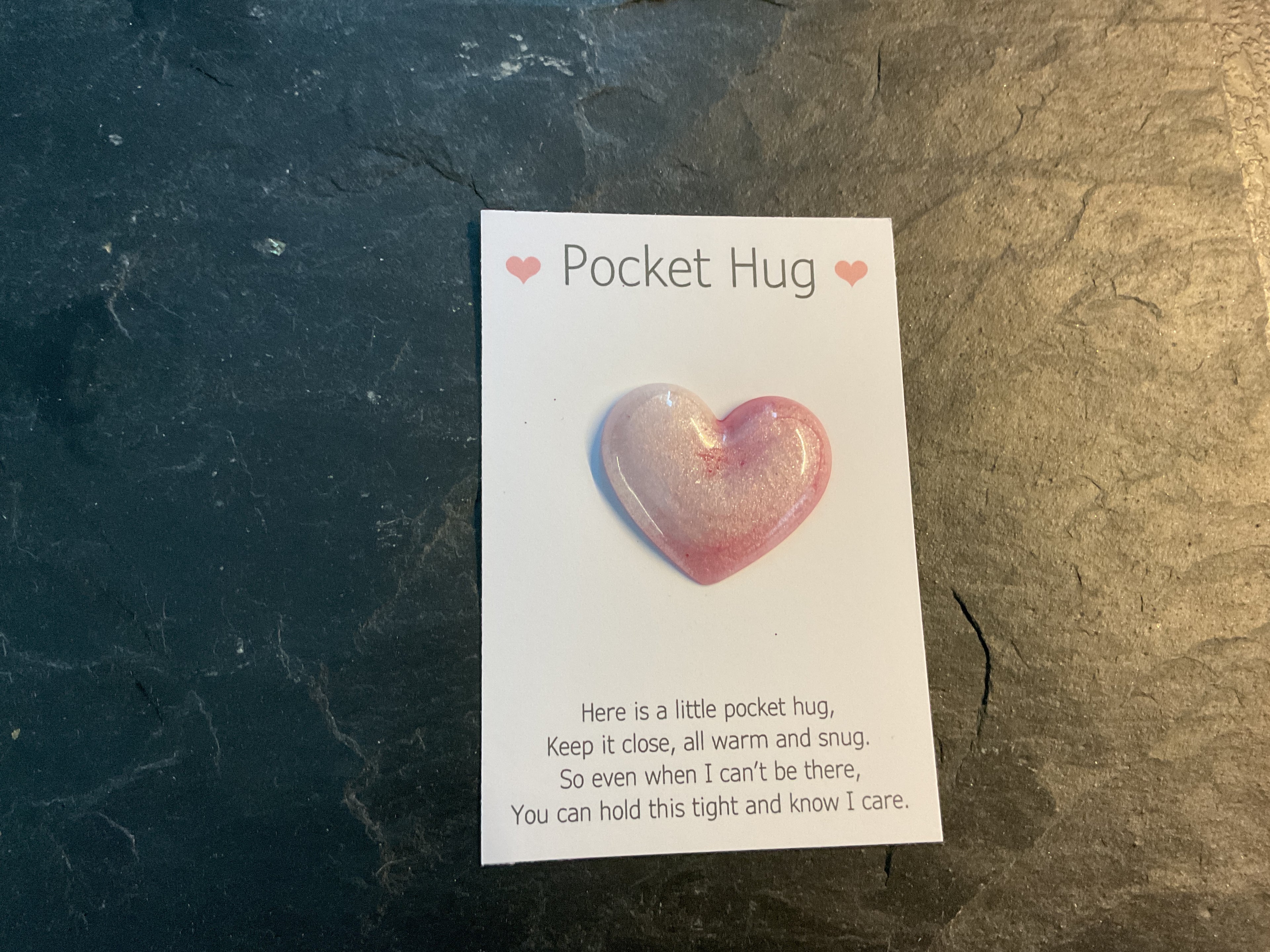 Resin Heart Pocket Hug