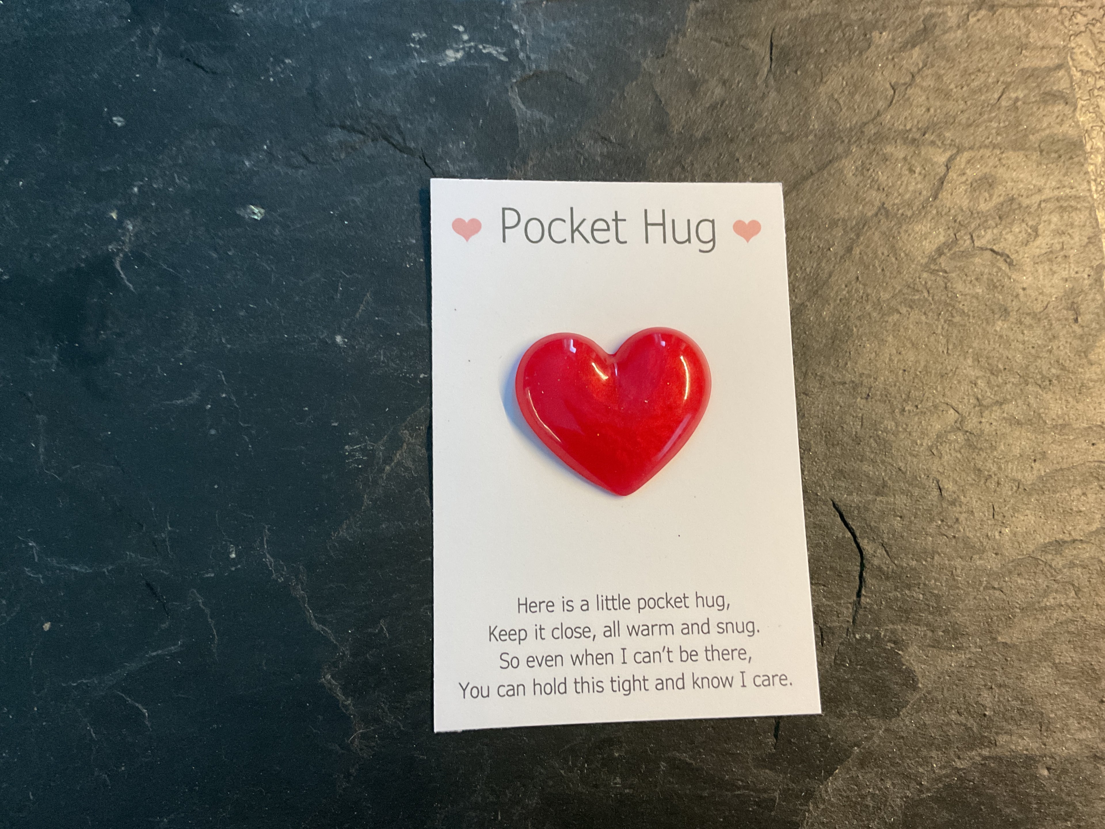 Resin Heart Pocket Hug
