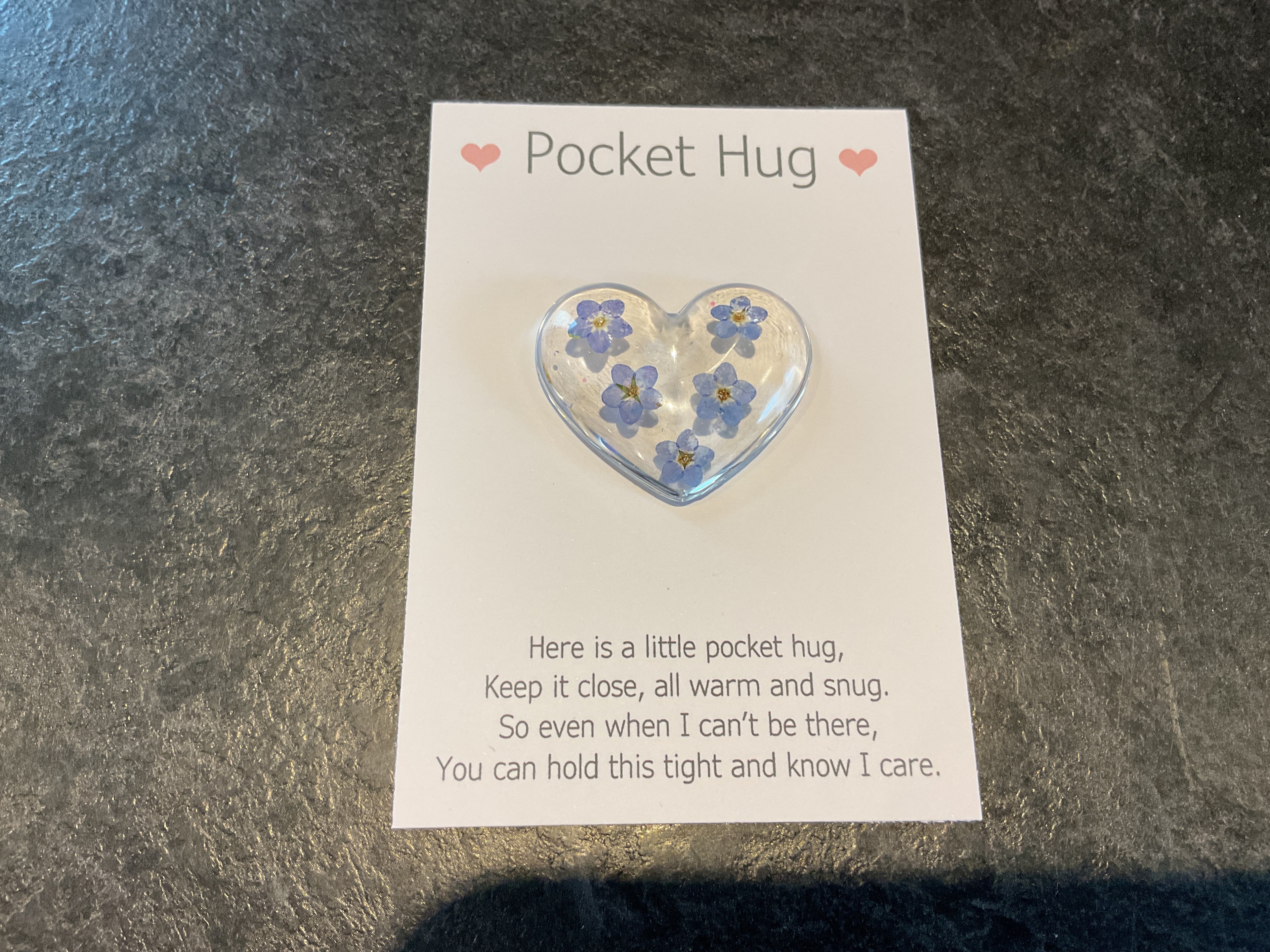 Resin Heart Pocket Hug