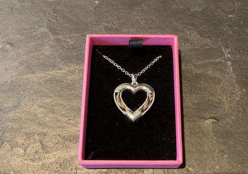 Braided Horse Hair Sterling Silver Heart Pendant