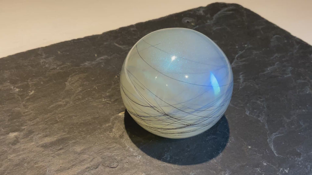Horse Hair Paperweight Pet Fur Memorial Globe Large Resin